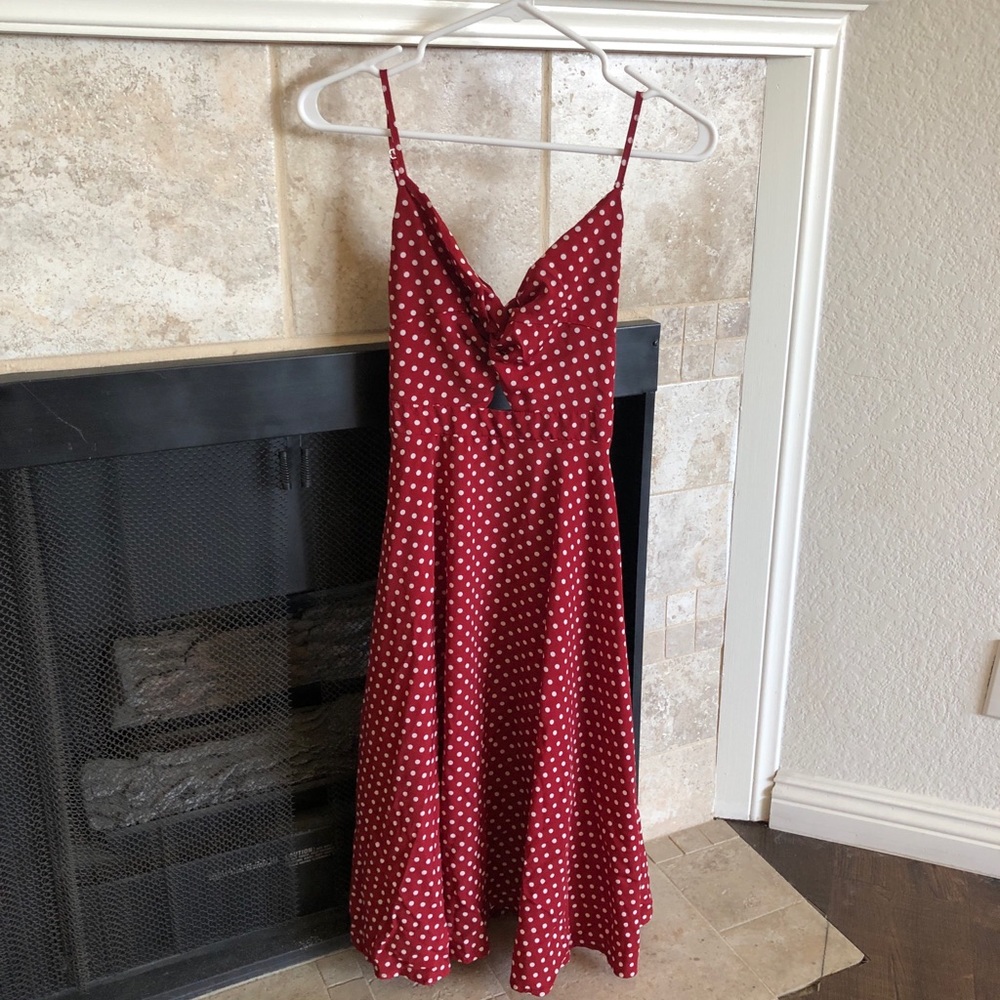 Cut Out Back Polka Dot Summer Dress